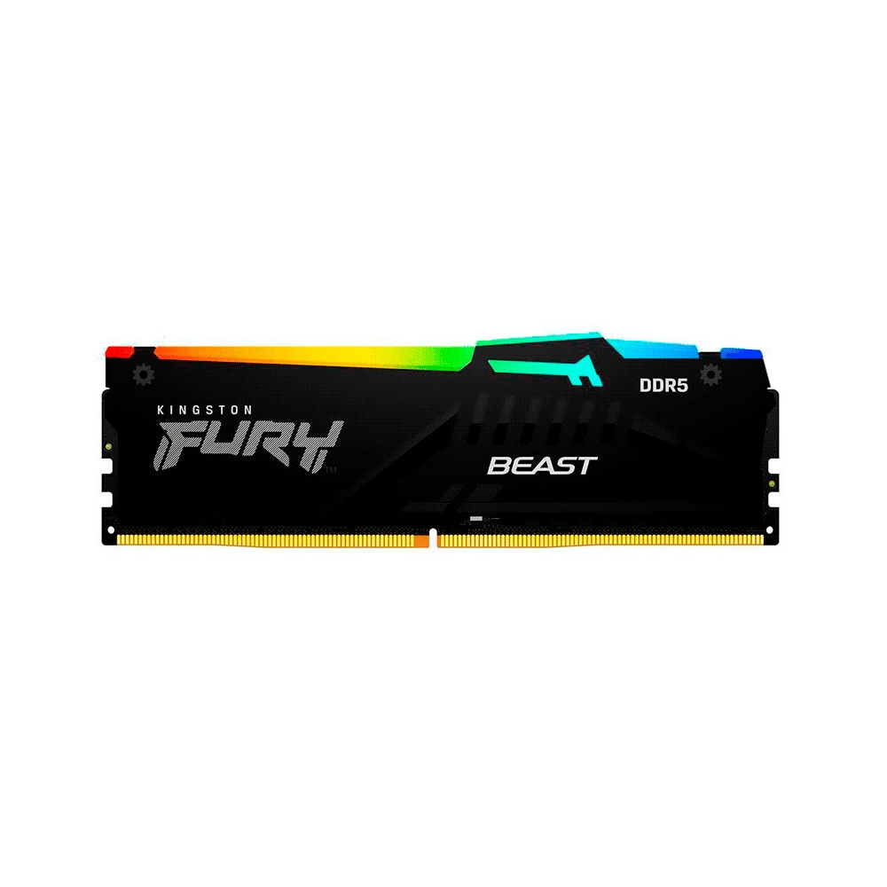 fastrax_90070_69fa196b1e070.jpg MEMORIA RAM DDR5 16GB 5200 KINGSTON FURY BEAST BK KF552C40BBA-16 RGB XMP - Imagen 1