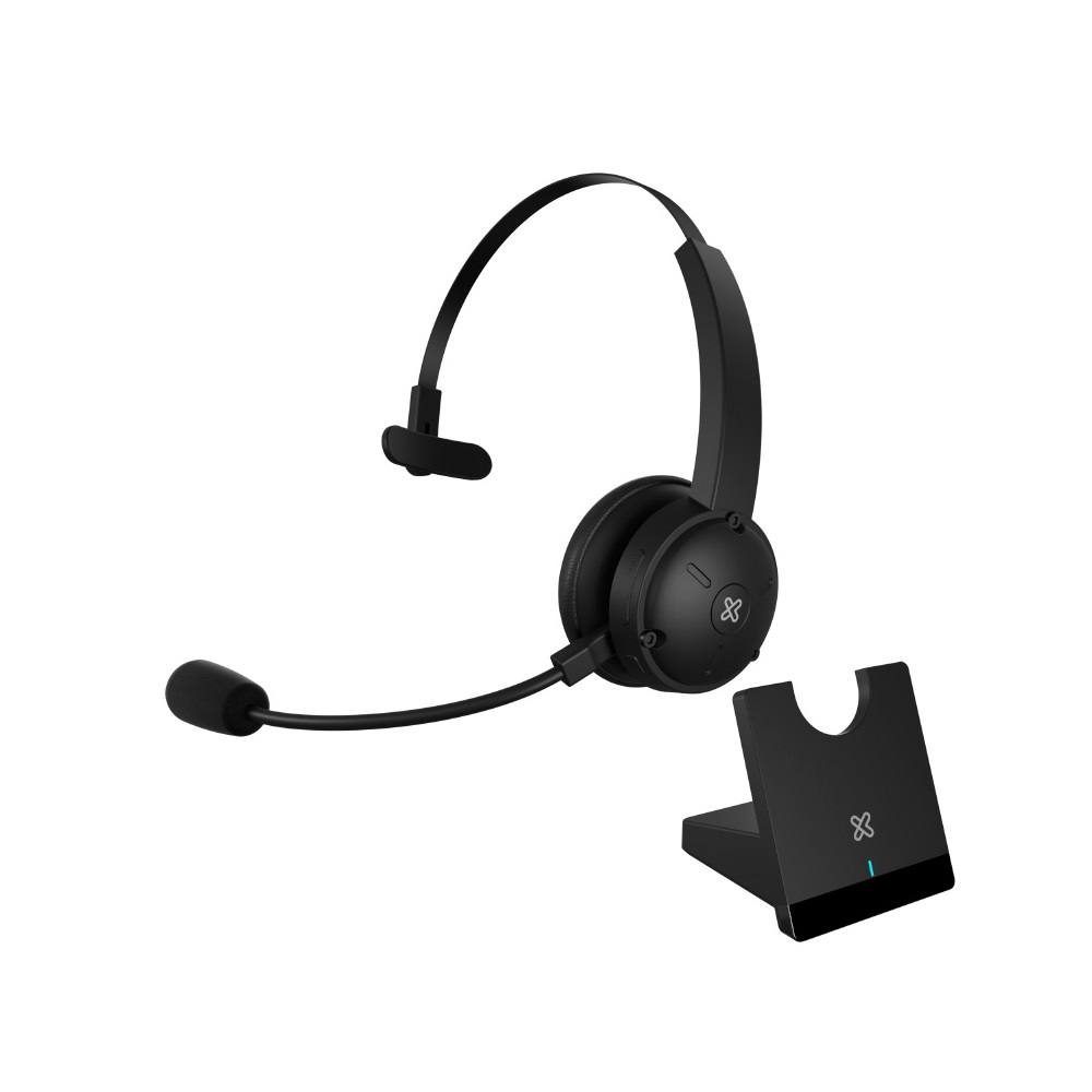 fastrax_97314_69fb95444db79.jpg AURICULAR CON MICROFONO KLIP KCH-905 CRYSTALCOM PRO C/BASE WIRELESS/BT/1JACK NEGRO - Imagen 1