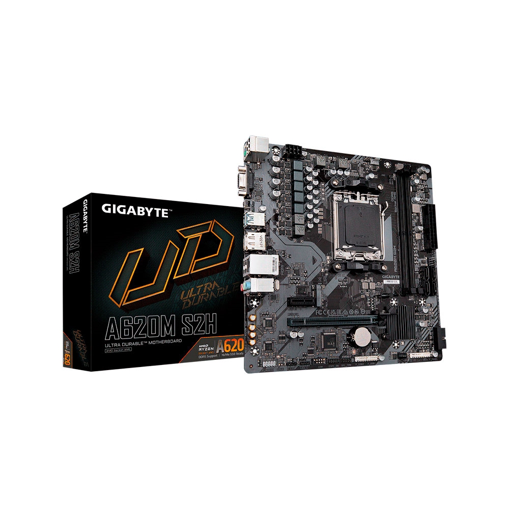 fastrax_99356_6a05e91c9f57b.jpg PLACA MADRE GIGABYTE AM5 A620M S2H DDR5 S/R/HDMI/DP/M2/USB3.2/MATX - Imagen 1