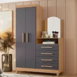 ROPERO COMODA CAPRI NATURE/TITANIUM - Imagen 3