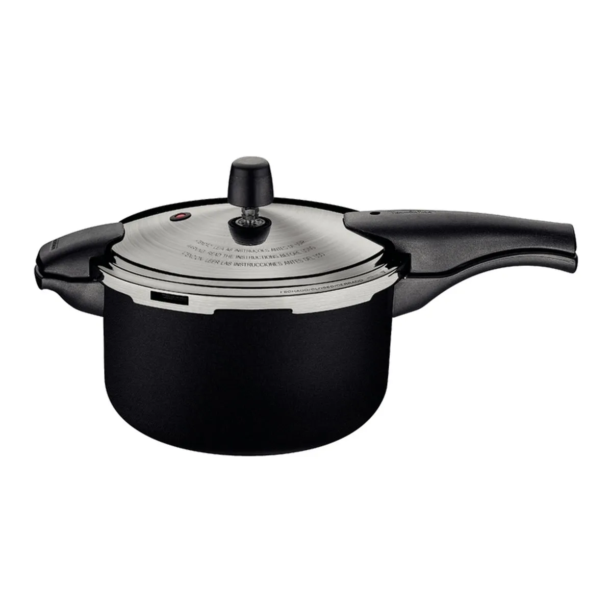164776-1200-1200 OLLA PRESION 24CM 6LTS VANCOUVER EFFECT NEGRA - Imagen 1