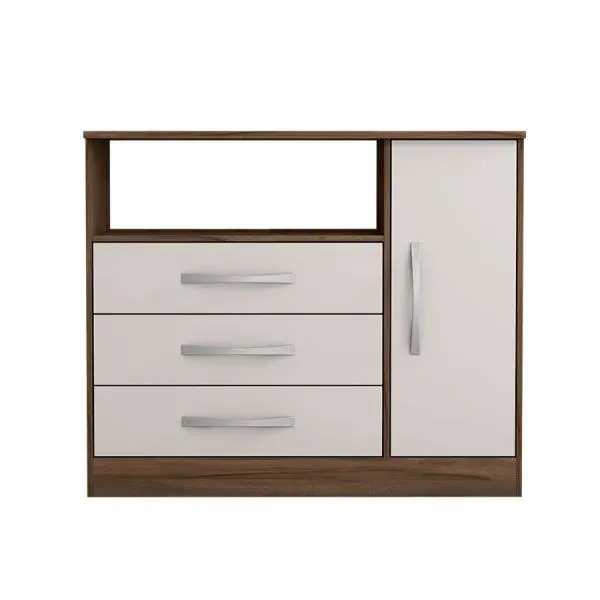 600__600__21cd02-288712-1 COMODA MULTIUSO ABBA NT5075 NOTAVEL NOGAL TREND | OFF WHITE - Imagen 1