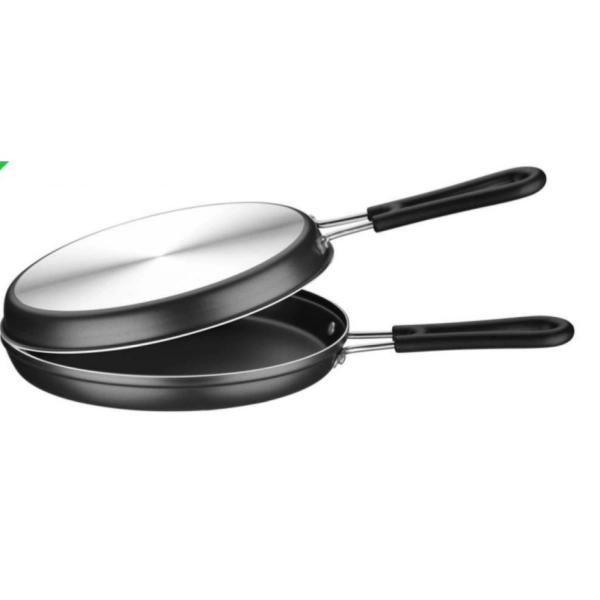 MKP009182__600__600__SARTEN-DOBLE-LORETO-TRAMONTINA-NEGRO-24CM-T206871 SARTEN DOBLE 24 CM LORETO NEGRA X UN - Imagen 1