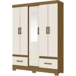 ROPERO ABBA 5 PUERTAS B60 BRIZ NATURE|OFF WHITE