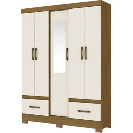 ROPERO ABBA 5 PUERTAS B60 BRIZ NATURE|OFF WHITE