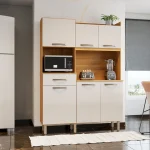 KIT DE COCINA ABBA HAVAI 6 PUERTAS FREIJO/OFF WHITE - Imagen 3