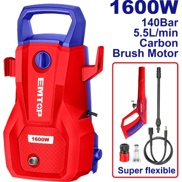 MKP130688__600__600__HIDROLAVADORA-EMTOP-1600W-140BAR-EHPW1601 HIDROLAVADORA 1600W 140BAR EMTOP - Imagen 1