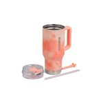 VASO TERMICO IGLOO 950ML ICE DYE NARANJA  C/PAJITA 71312 - Imagen 4