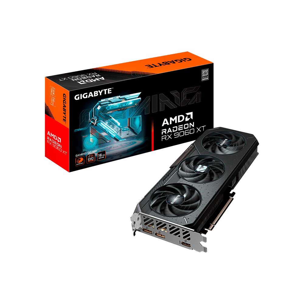fastrax_135214_6a3ba266c5002.jpg PLACA DE VIDEO GIGABYTE RX9060XT GAMING 16G OC DD6 GV-R9060XTGAMINGOC-16GD - Imagen 1