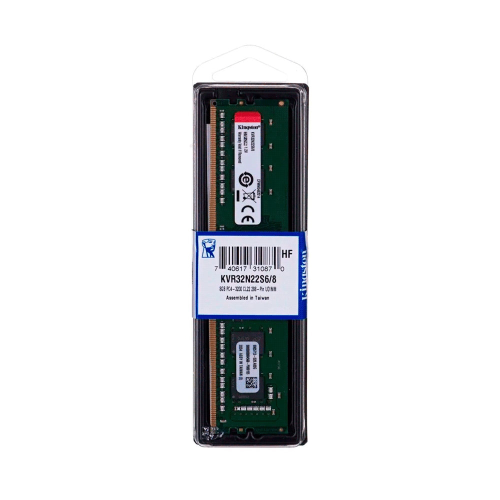 fastrax_84871_6a3aa4f0e7288.jpg MEMORIA RAM DDR4 8GB 3200 KINGSTON KVR32N22S6/8 - Imagen 1