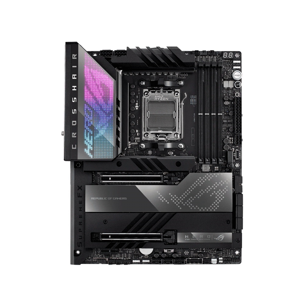 fastrax_88671_6a3aa4fd3bd94.jpg PLACA MADRE ASUS AM5 ROG CROSSHAIR X670E HERO S/R/HDMI/4M2/WIFI/USB3.2/DDR5/ATX/AURA - Imagen 1