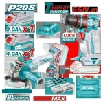 COMBO TALADRO P66NM+AMOLADORA 100W BL2X BAT 20V