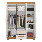ROPERO ABBA 6 PUERTAS 2 CAJONES NT6015 FREIJO TRE/OW - Imagen 2