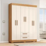 ROPERO ABBA 6 PUERTAS 2 CAJONES NT6015 FREIJO TRE/OW - Imagen 4