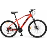 BICICLETA MILANO SAETA 26 SUS SWING PLATA/ROJO - Imagen 2