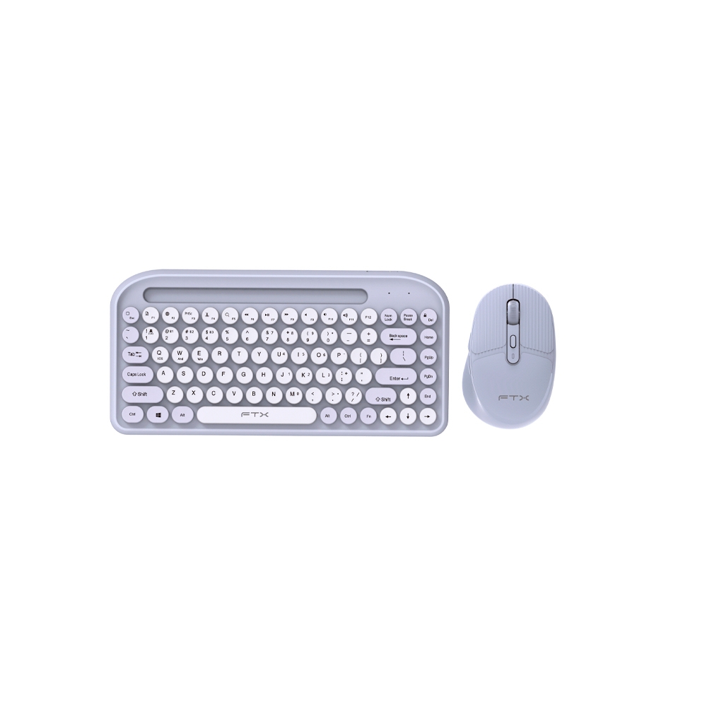 fastrax_106054_6a6d3885c35c2.jpg TECLADO + MOUSE FTX WIRELESS DUAL-MODE FTXGK01 ESPAÑOL/POP/LILA - Imagen 1