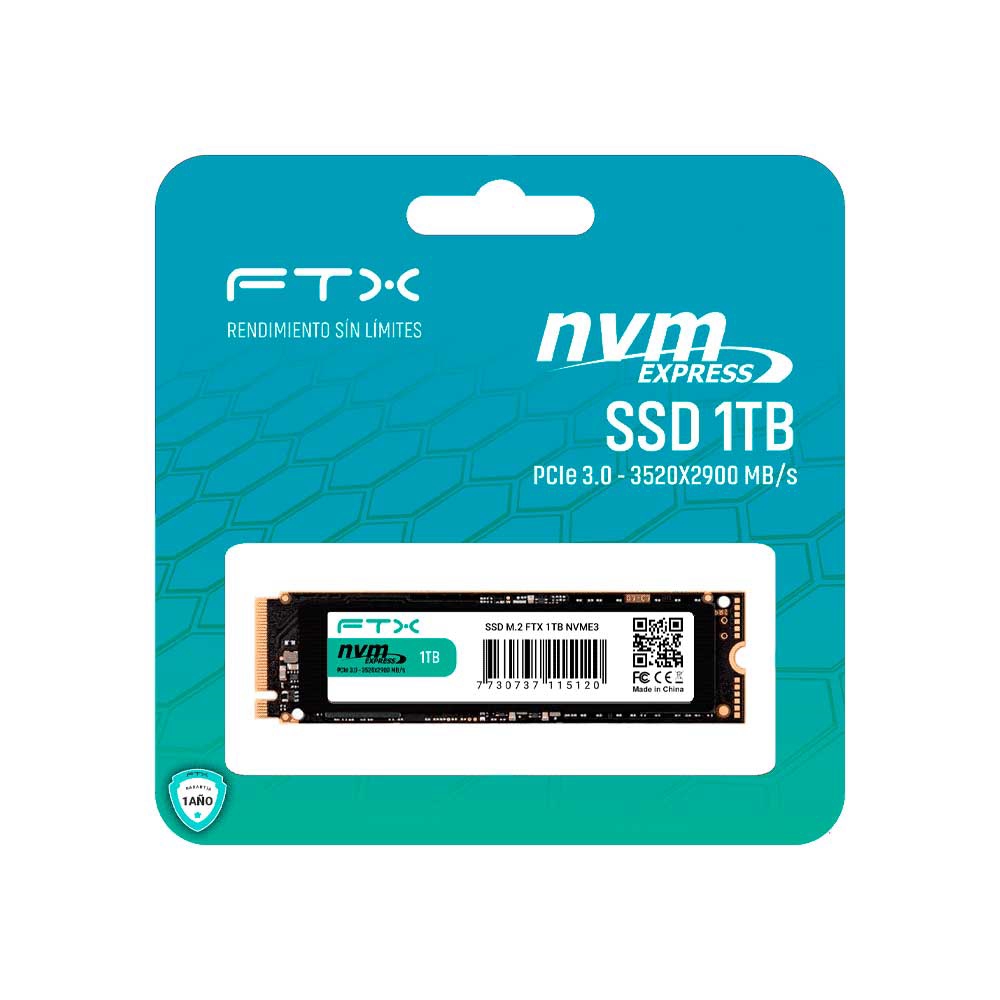 fastrax_115124_6a6d3a7b6f8cc.jpg SSD M.2 NVME 1TB FTX 3520/2900 115120 - Imagen 1