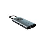 HUB 8 EN 1 USB-C - HDMI/RJ45/USB-A/USB-C/SD FTX-HUBL3-AG 4K/30HZ/1GBPS/100W/5GBPS - Imagen 2
