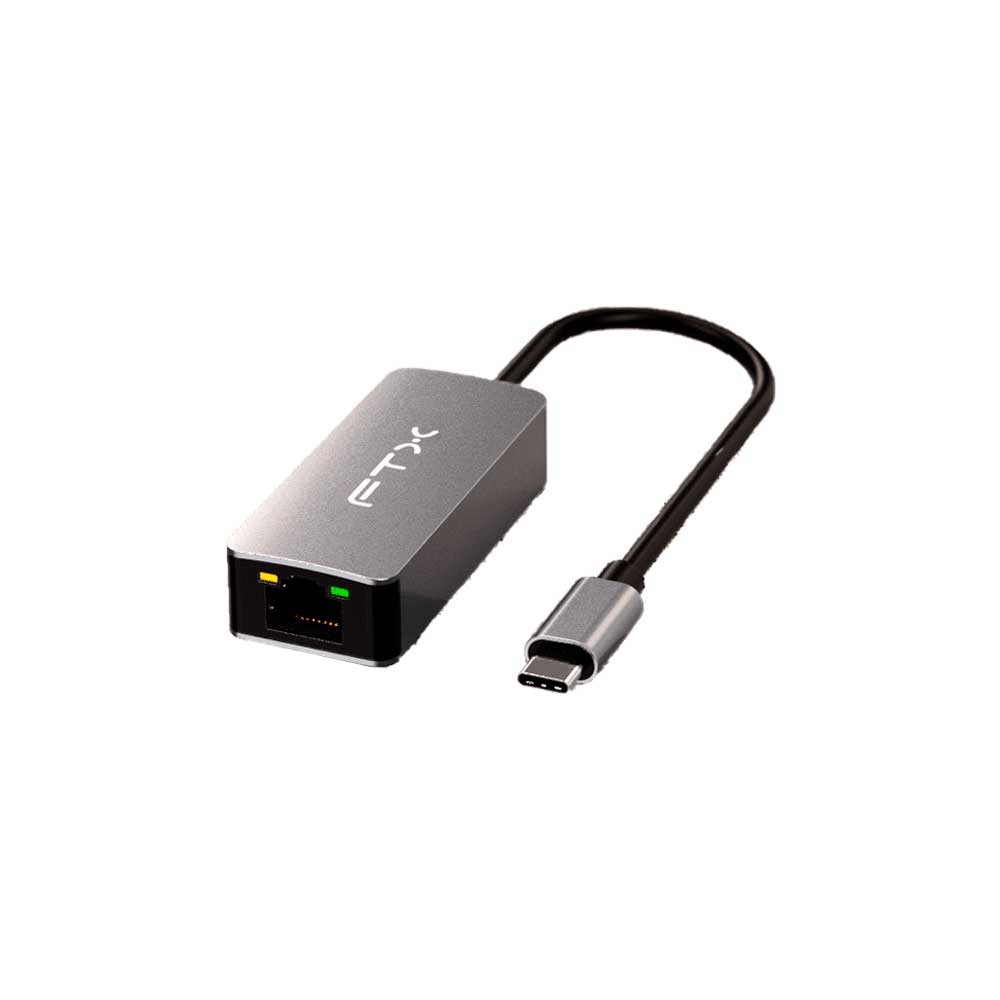 fastrax_115612_6a6d3aa88e8e4.jpg ADAPTADOR USB-C 3.1 - RJ45 M/H FTX-CML2500-AG 2.5GBPS/GRIS - Imagen 1