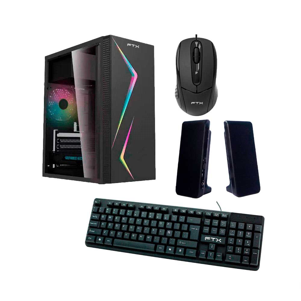 fastrax_121002_6a6c939ad0849.jpg GABINETE KIT FTX271R C/FUENTE 500W MOUSE+TECL+SPK+LATERAL TRANSP MATX/MITX - Imagen 1