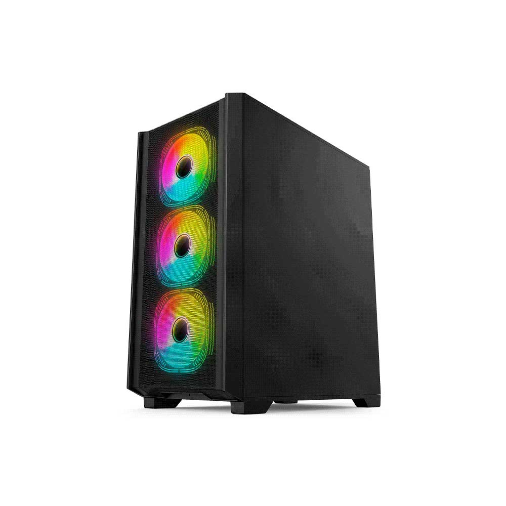 fastrax_121064_6a6d3b6ad6d7b.jpg GABINETE GAMER FTX-702BK VIDRIO TEMPLADO MATX/MITX NEGRO - Imagen 1