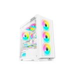 GABINETE GAMER FTX-702WH VIDRIO TEMPLADO MATX/MITX BLANCO - Imagen 2