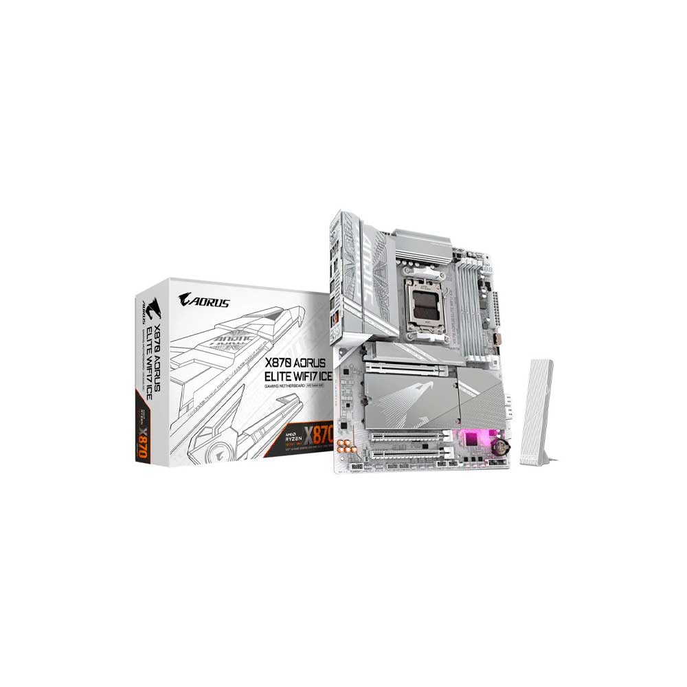 fastrax_121170_6a5654fcabec8.jpg PLACA MADRE GIGABYTE AM5 X870 AORUS ELITE WIFI7 ICE DDR5 S/R/HDMI/4M2/USB3.2/ATX - Imagen 1