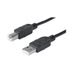 CABLE USB PRINTER 333368 1.8MTS USB A MACHO/ B MACHO 480 MBPS NEGRO BOLSA
