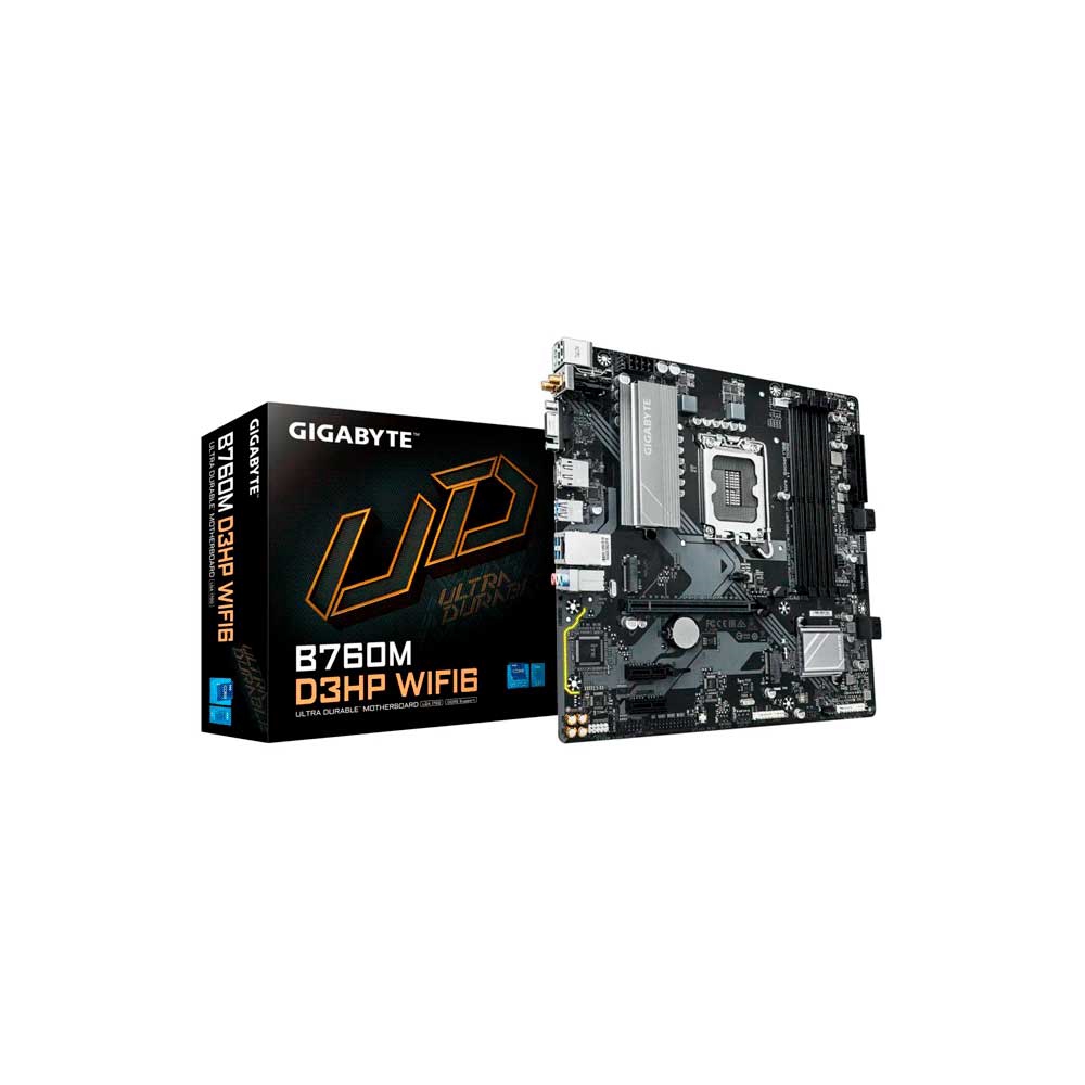 fastrax_124478_6a4edbe506ca6.jpg PLACA MADRE GIGABYTE 1700 B760M D3HP WIFI6 DDR5 V/S/R/HDMI/DP/2M2/USB3.2/MATX - Imagen 1