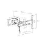 SOPORTE PARA TV FTX FTX80-466A 37" A 86" 60KG ART/INC5°/GIRO60°/NEGRO - Imagen 3