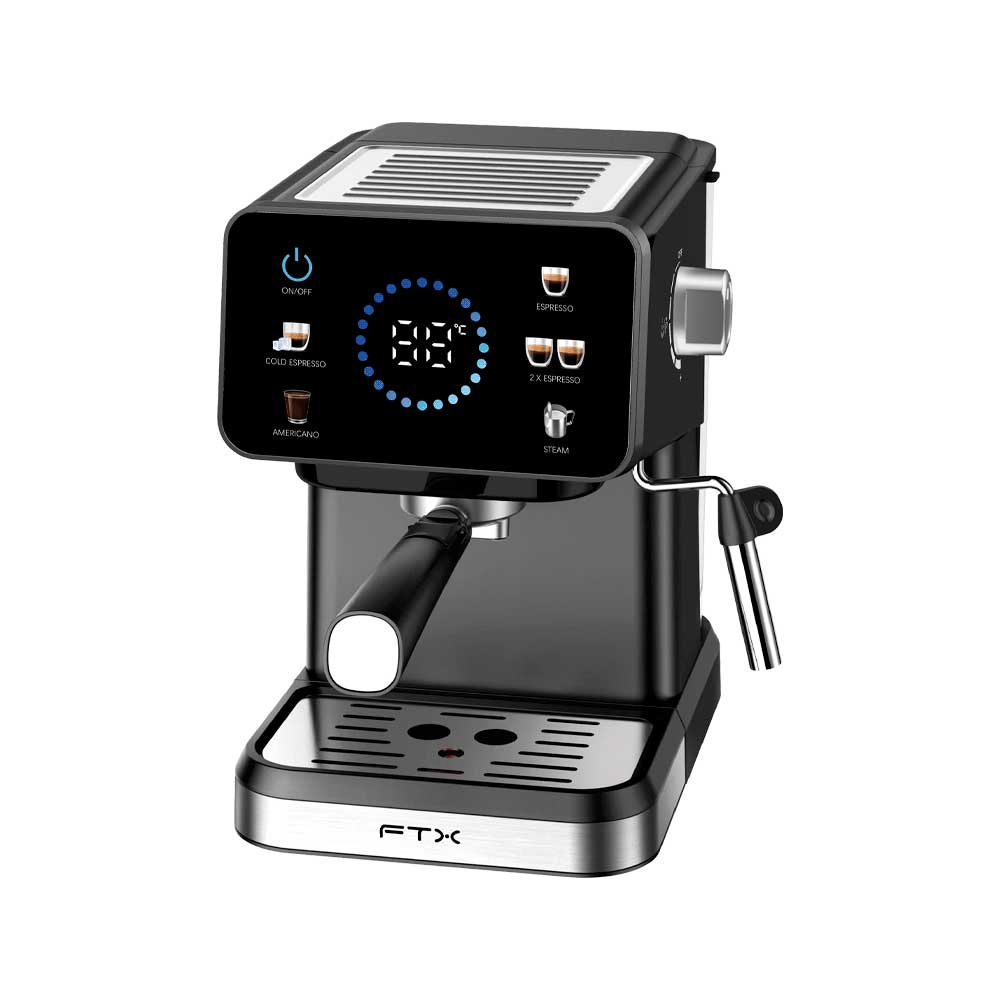fastrax_126939_6a6d3d43aceed.jpg CAFETERA FTX 2 TAZAS 1050W 220V INOX ESPRES/CAPP/NPS/DG/20BAR C2-15 - Imagen 1