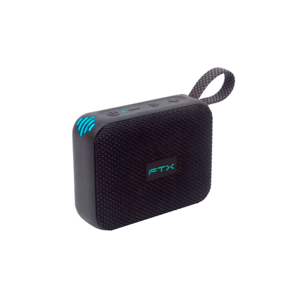 fastrax_127080_6a6cf61e251a1.jpg PARLANTE FTX WAVE SP-8SBK 8W BT/BAT/IPX7/MICRO SD NEGRO - Imagen 1