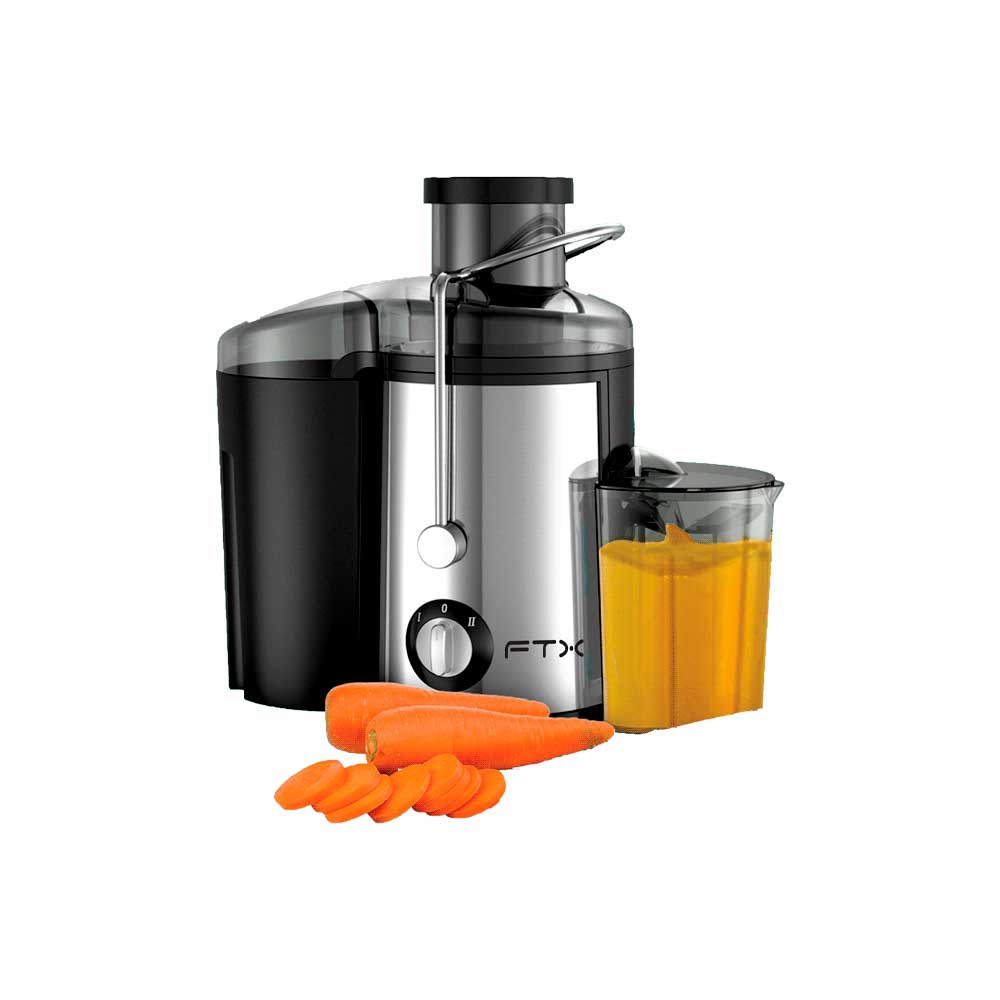 fastrax_127400_6a6c3fedc415a.jpg EXTRACTOR DE JUGO FTX 1000W 1.2L 220V/ 2 VELOCIDADES NEGRO/ACERO INOXIDABLE J-L1 - Imagen 1