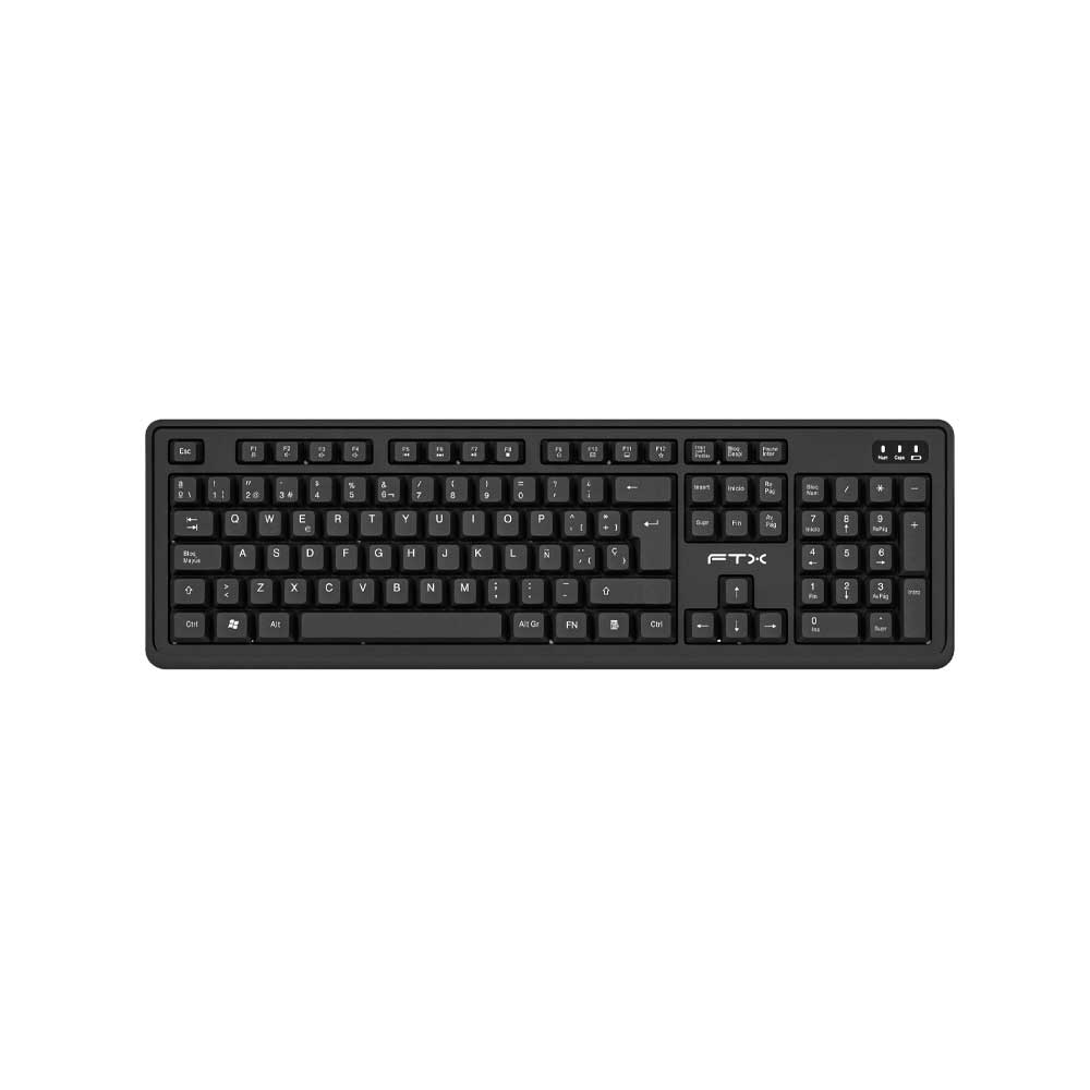 fastrax_128759_6a69018335835.jpg TECLADO FTX WIRELESS FTXKW46 NUMERICO/ESPAÑOL/NEGRO - Imagen 1
