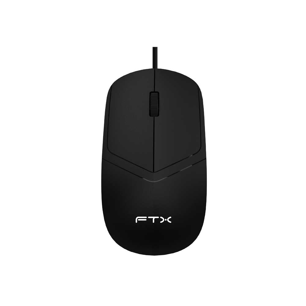 fastrax_128834_6a6d12960a294.jpg MOUSE FTX USB FTXM47 1200DPI/3 BOTONES/1.1M/NEGRO - Imagen 1