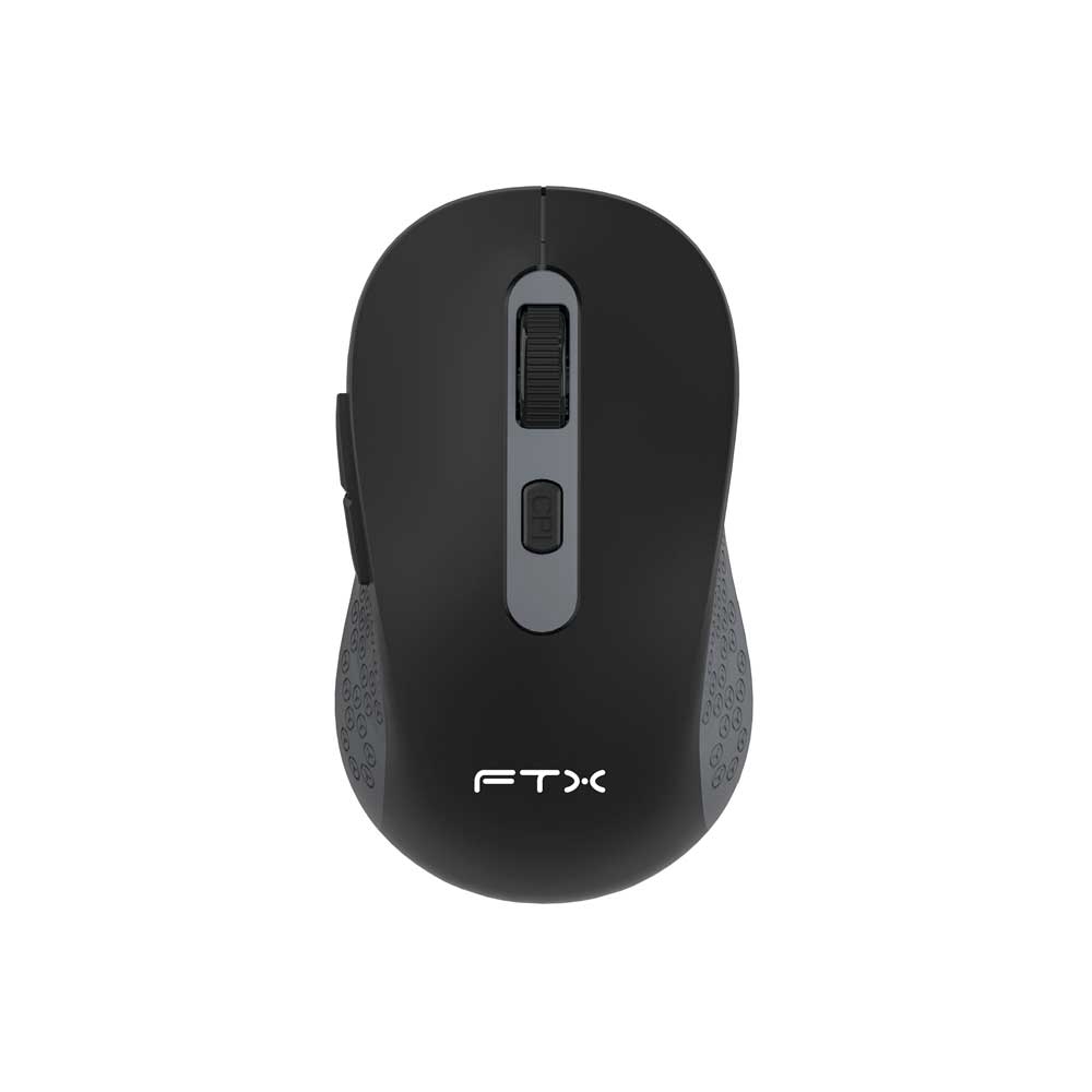 fastrax_128896_6a6cbdee3ef79.jpg MOUSE FTX WIRELESS FTXMW44 1600DPI/4 BOTONES/GRIS CON NEGRO - Imagen 1