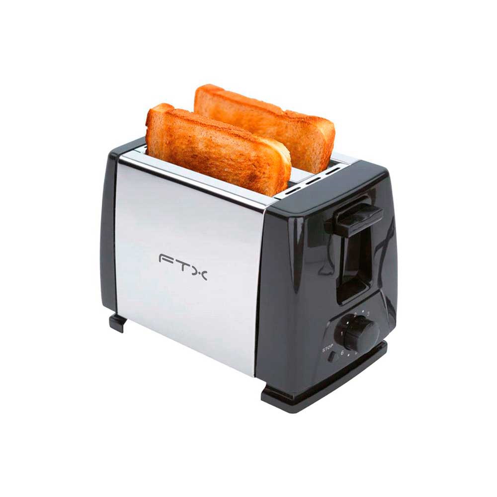 fastrax_130837_6a58221b3c237.jpg TOSTADORA FTX 2 PANES 750W 220V NEGRO ACERO INOX TSR2-75 - Imagen 1