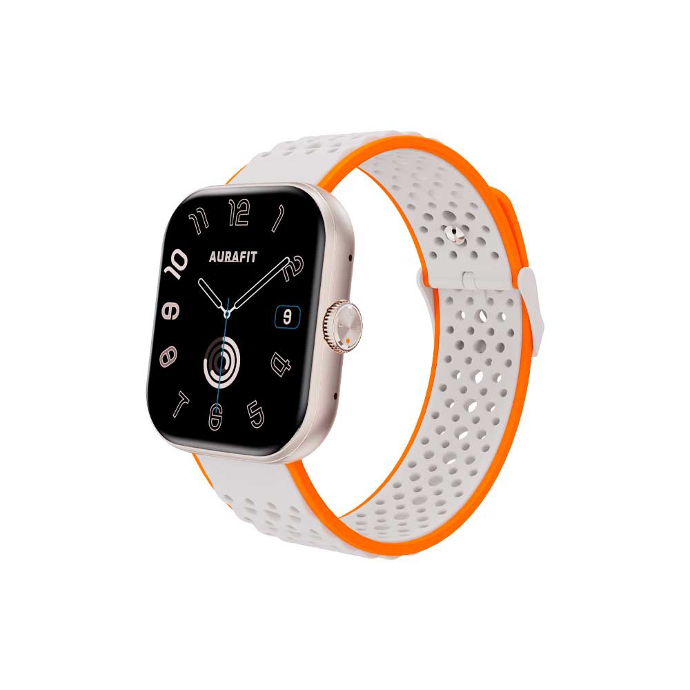 fastrax_131476_6a6c4015d68c8.jpg SMARTWATCH FTXUB6M-SVOW 41MM PLATA/BLANCO Y NARANJA ANDROID/IOS/BT/FREC. CARD - Imagen 1