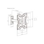 SOPORTE PARA TV FTX 884 23" A 43" 30KG/INC5°/GIR90°/NEGRO - Imagen 3