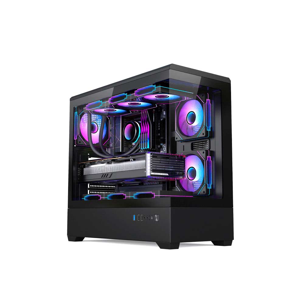 fastrax_132220_6a64b8985185f.jpg GABINETE GAMER FTX PCC-G11 VIDRIO TEMP 3 FAN EATX/ATX/MATX/ITX - Imagen 1