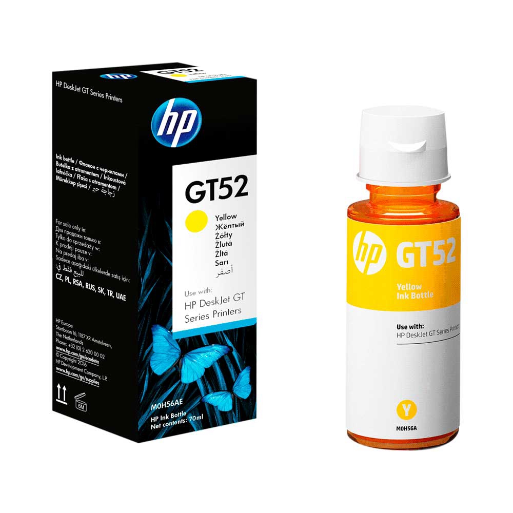 fastrax_15912_6a56635f5c5bd.jpg TINTA HP GT52 AMARILLO M0H56AL 70ML - Imagen 1