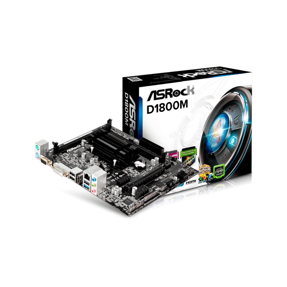 fastrax_4763_6a5663019631e.jpg PLACA MADRE + PROCESADOR ASROCK D1800M DC 2.41/V /S /R /HDMI /DVI /DDR3 /USB3.0 /MATX - Imagen 1