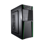 GABINETE FTX FTX3145 P/ATX CON DECORACION VERDE - Imagen 2