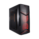 GABINETE FTX FTX3130 GAMER CON DECORACION ROJO - Imagen 3