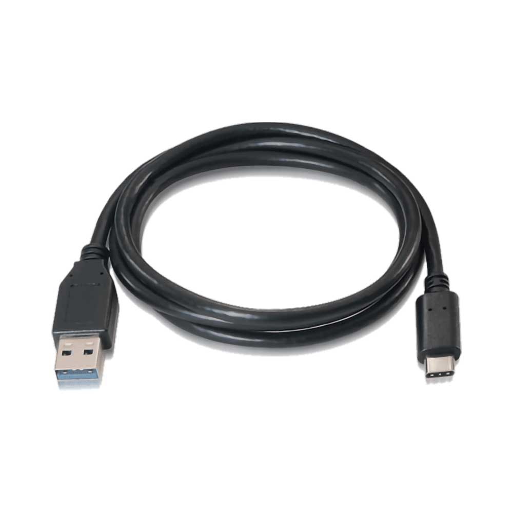 fastrax_60356_6a6d374bd8b3b.jpg CABLE USB-C/USB-A M/M FTXCU001 1M NEGRO - Imagen 1