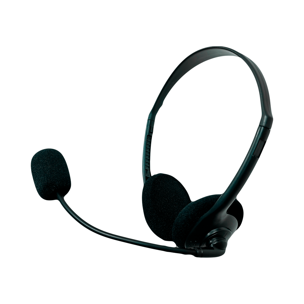 fastrax_68420_6a6d37923292a.jpg AURICULAR CON MICROFONO HEADPH 3.5MM 2 JACK/NEGRO C/ADAPTADOR FTXBH001 - Imagen 1