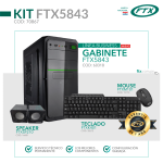 GABINETE KIT FTX5843 500W+ MOUSE+ TECLADO MULTIMEDIA+ SPEAKER/ LED VERDE/ ESPAÑOL