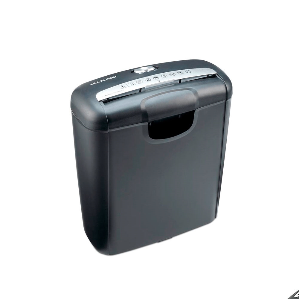 fastrax_83119_6a551335d7e76.jpg TRITURADORA DE PAPEL MULTILASER OF010EUR 220V 6FL/10L/NEGRO - Imagen 1