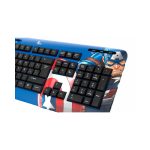 TECLADO XTECH USB XTK-M401CA CAPITAN AMERICA ESP/AZUL/MULTIMEDIA - Imagen 3