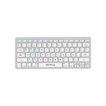 TECLADO FTX BLUETOOTH FTXB1000 ULTRA SLIM ESP/PLATA